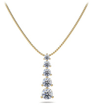 Load image into Gallery viewer, Graduated Five Stone Diamond Pendant with 0.95 ct.(finished) - Luxury Time NYC