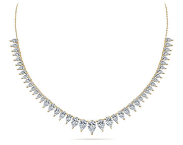 Graduated Pear Shape Lab - Grown Diamond Necklace with 8.00 ct.(finished) - Luxury Time NYC
