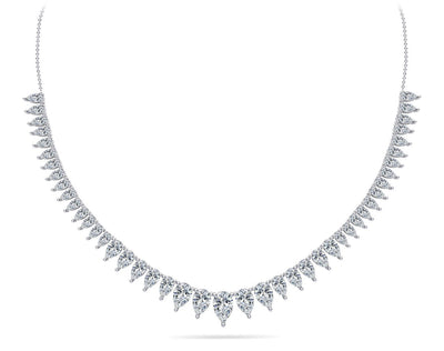 Graduated Pear Shape Lab - Grown Diamond Necklace with 8.98 ct.(finished) - Luxury Time NYC