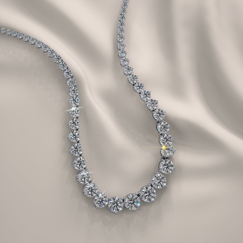 Graduated Red Carpet Diamond Necklace with 10.98 ct.(finished) - Luxury Time NYC