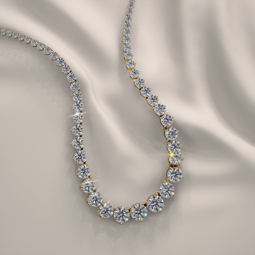 Graduated Red Carpet Diamond Necklace with 15.09 ct.(finished) - Luxury Time NYC