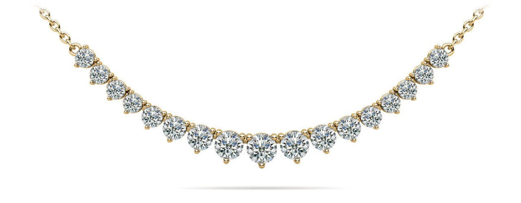 Graduated Red Carpet Diamond Necklace With Chain Lab - Grown Diamond with 1.10 ct.(finished) - Luxury Time NYC