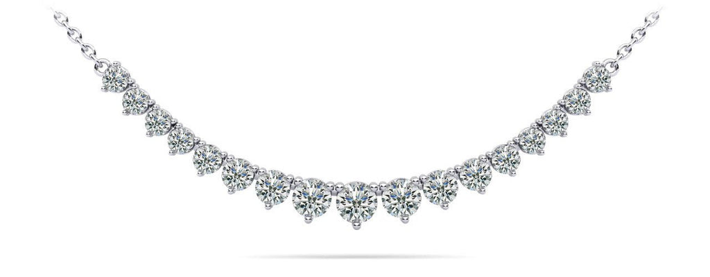 Graduated Red Carpet Diamond Necklace With Chain Lab - Grown Diamond with 1.10 ct.(finished) - Luxury Time NYC