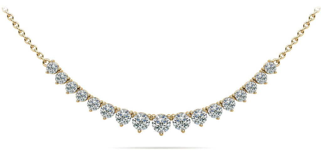 Graduated Red Carpet Diamond Necklace With Diamond Chain with 1.10 ct.(finished) - Luxury Time NYC