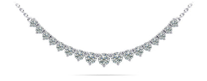 Graduated Red Carpet Diamond Necklace With Diamond Chain with 2.01 ct.(finished) - Luxury Time NYC