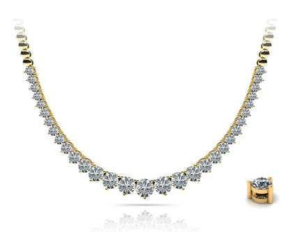 Graduated Shiny Link Diamond Necklace with 2.00 ct.(finished) - Luxury Time NYC