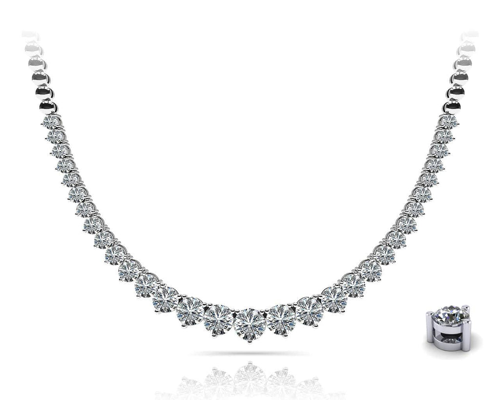 Graduated Shiny Link Diamond Necklace with 3.09 ct.(finished) - Luxury Time NYC