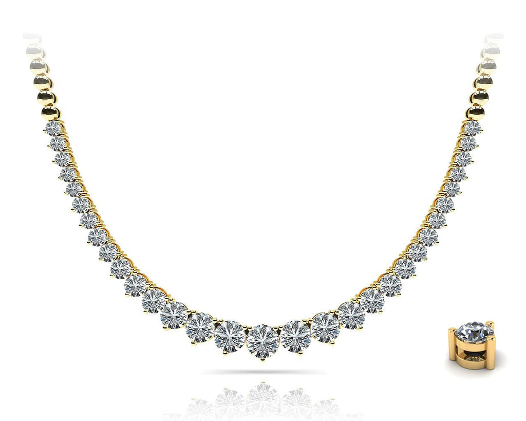 Graduated Shiny Link Diamond Necklace with 3.09 ct.(finished) - Luxury Time NYC