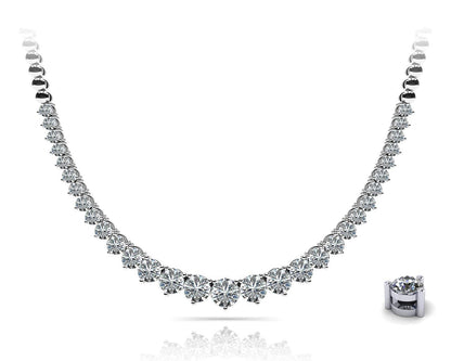 Graduated Shiny Link Diamond Necklace with 6.05 ct.(finished) - Luxury Time NYC