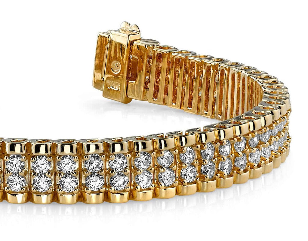 Grand Double Diamond Bracelet with 3.04 ct.(finished) 1.75mm - Luxury Time NYC