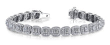 Load image into Gallery viewer, Grand Princess Cut Diamond Bracelet with 4.45 ct.(finished) 1.1mm, 2.5mm - Luxury Time NYC