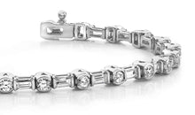 Load image into Gallery viewer, Half Bezel And Channel Set Diamond Bracelet with 2.08 ct.(finished) 2.7x1.4mm, 2mm - Luxury Time NYC