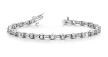 Load image into Gallery viewer, Half Bezel And Channel Set Diamond Bracelet with 2.08 ct.(finished) 2.7x1.4mm, 2mm - Luxury Time NYC