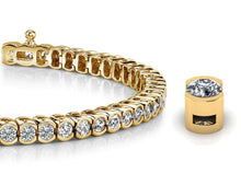 Load image into Gallery viewer, Half Bezel Confidence Diamond Tennis Bracelet with 2.02 ct.(finished) 1.8mm - Luxury Time NYC