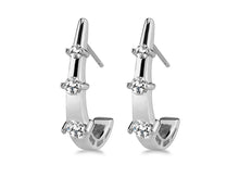 Load image into Gallery viewer, Half Scoop Diamond Earrings with 0.32 ct.(finished) 1.4mm, 2.25mm, 2.75mm - Luxury Time NYC