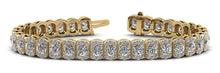 Load image into Gallery viewer, Halo Vintage Diamond Bracelet with 9.10 ct.(finished) 1.3mm, 3.75mm - Luxury Time NYC