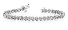 Load image into Gallery viewer, Heart Link Diamond Bracelet with 0.98 ct.(finished) 1.5mm - Luxury Time NYC