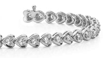 Load image into Gallery viewer, Heart Link Diamond Bracelet with 0.98 ct.(finished) 1.5mm - Luxury Time NYC