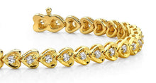 Load image into Gallery viewer, Heart Link Diamond Bracelet with 0.98 ct.(finished) 1.5mm - Luxury Time NYC