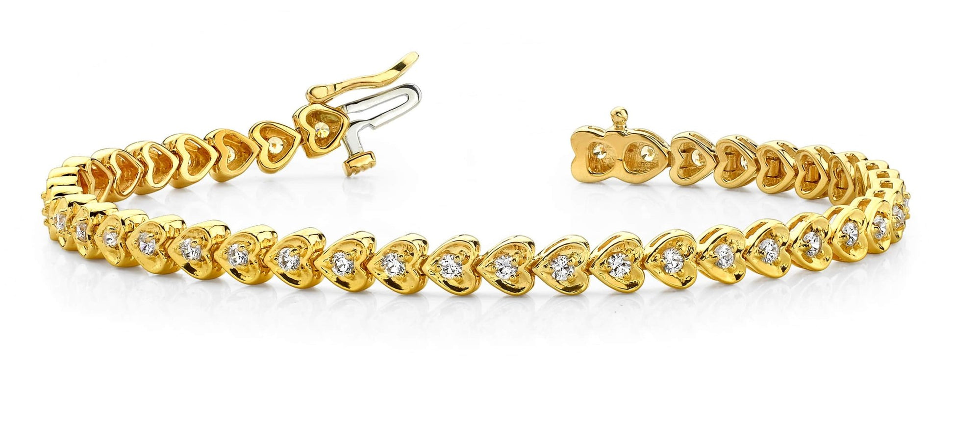 Heart Link Lab - Grown Diamond Bracelet with 1.40 ct.(finished) 2.0mm - Luxury Time NYC