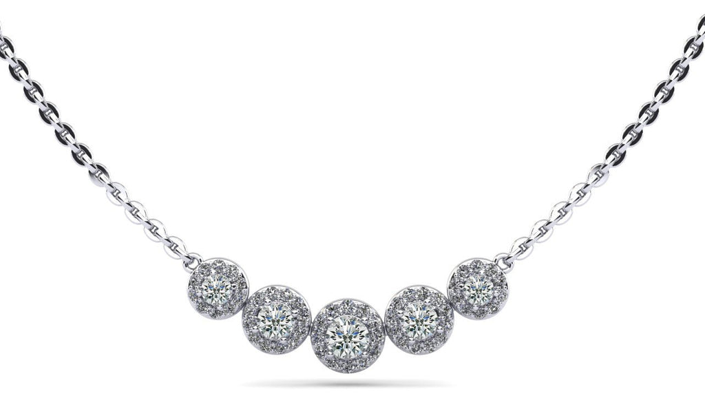 Heavenly Halo Diamond Pendant with 0.88 ct.(finished) - Luxury Time NYC