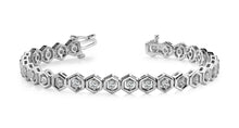 Load image into Gallery viewer, Hexagon Link Diamond Bracelet with 1.50 ct.(finished) 2.2mm - Luxury Time NYC