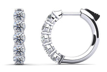 Load image into Gallery viewer, Hypnotic Diamond Hoop Earrings with 1.05 ct.(finished) 3mm - Luxury Time NYC