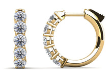 Load image into Gallery viewer, Hypnotic Diamond Hoop Earrings with 1.05 ct.(finished) 3mm - Luxury Time NYC