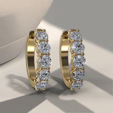 Load image into Gallery viewer, Hypnotic Diamond Hoop Earrings with 1.05 ct.(finished) 3mm - Luxury Time NYC