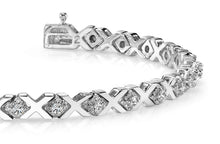 Load image into Gallery viewer, Illusion X And Diamond Bracelet with 0.66 ct.(finished) 1.5mm - Luxury Time NYC