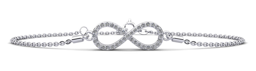 Illustrious Infinity Diamond Adjustable Diamond Bracelet with 0.27 ct.(finished) 1.1mm, 1.2mm - Luxury Time NYC