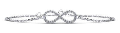 Illustrious Infinity Diamond Adjustable Diamond Bracelet with 0.27 ct.(finished) 1.1mm, 1.2mm - Luxury Time NYC