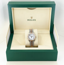 Load image into Gallery viewer, Rolex Lady-Datejust 31 Rose Gold/Steel White Roman Dial &amp; Fluted Bezel Jubilee Bracelet 278271
