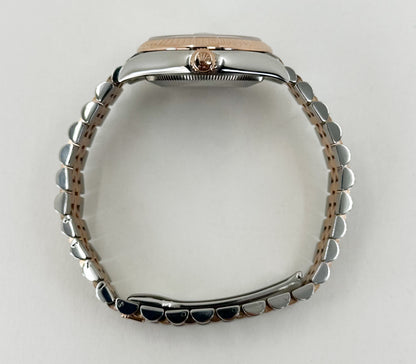 Rolex Lady-Datejust 31 Rose Gold/Steel White Roman Dial & Fluted Bezel Jubilee Bracelet 278271