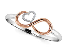 Load image into Gallery viewer, Infinite Hearts Diamond Bangle with 0.14 ct.(finished) 1mm - Luxury Time NYC