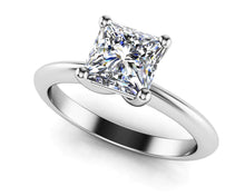 Load image into Gallery viewer, Infinite Love Princess Cut Diamond Solitaire Diamond Engagement Ring with 0.75 ct.(finished) 5mm - Luxury Time NYC