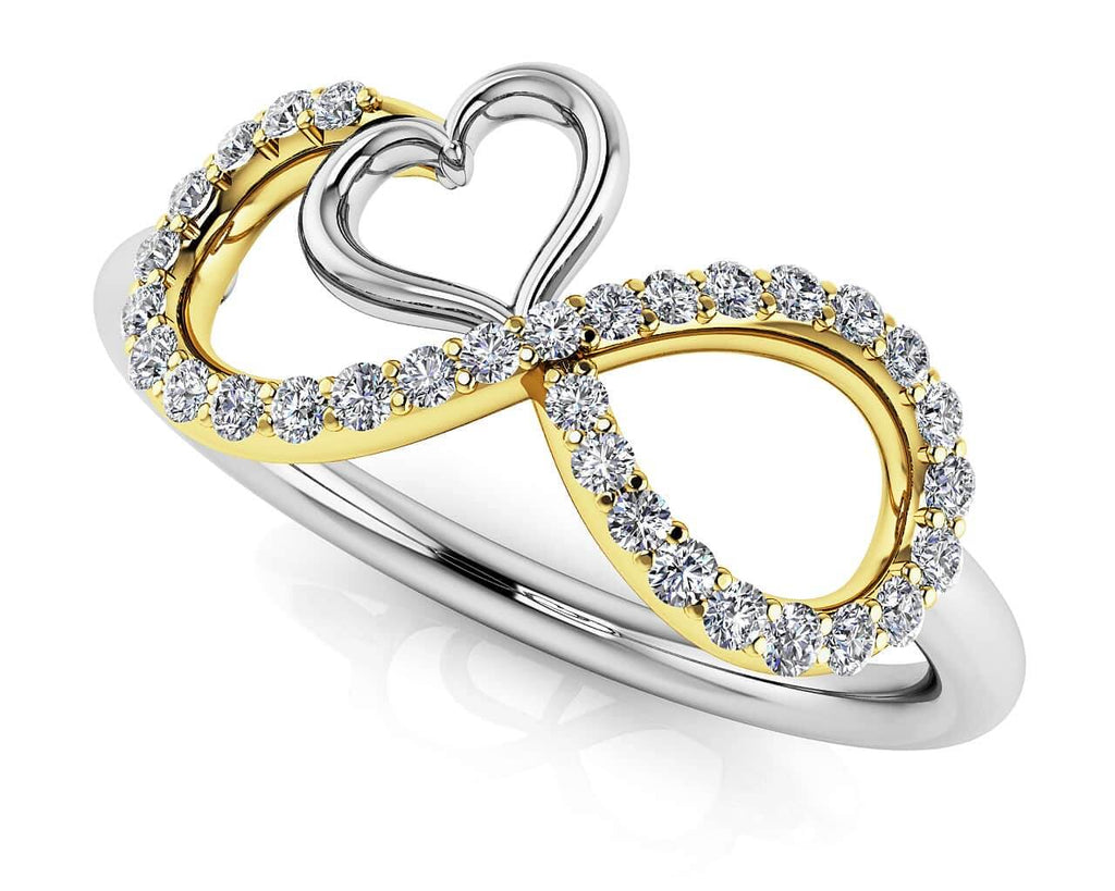 Infinite Loving Expression Ring In Diamond with 0.21 ct.(finished) 1mm, 1.1mm, 1.2mm - Luxury Time NYC