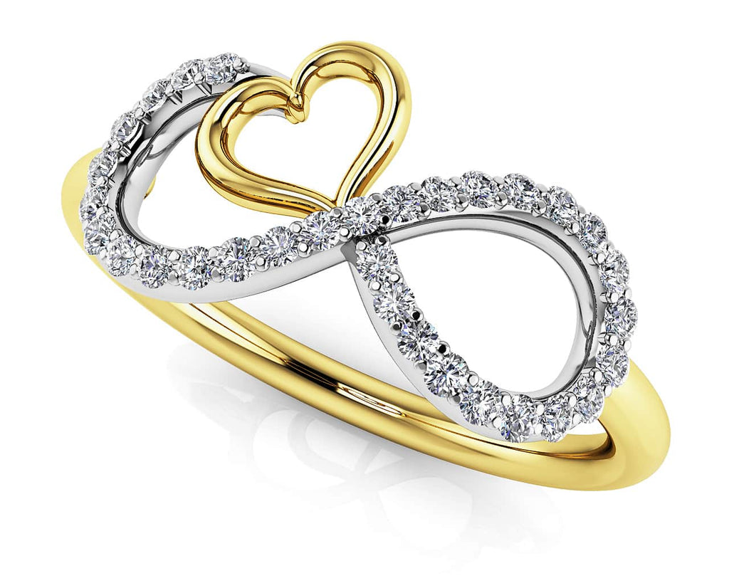 Infinite Loving Expression Ring In Diamond with 0.21 ct.(finished) 1mm, 1.1mm, 1.2mm - Luxury Time NYC