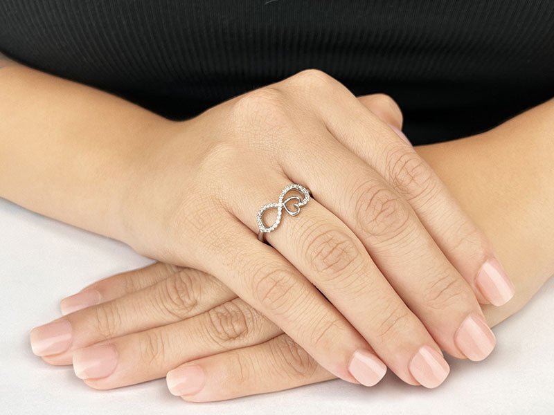 Infinite Loving Expression Ring In Lab - Grown Diamond with 0.21 ct.(finished) 1mm, 1.1mm, 1.2mm - Luxury Time NYC