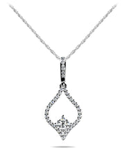 Load image into Gallery viewer, Inverted Heart Diamond Pendant with 0.37 ct.(finished) 1.2mm, 1.6mm - Luxury Time NYC