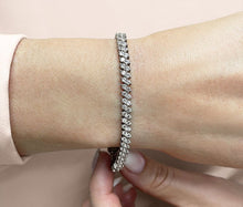 Load image into Gallery viewer, Italic Diamond Tennis Bracelet Lab - Grown Diamond with 3.96 ct.(finished) 2mm - Luxury Time NYC