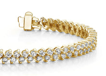 Load image into Gallery viewer, Italic Diamond Tennis Diamond Bracelet with 3.96 ct.(finished) 2mm - Luxury Time NYC