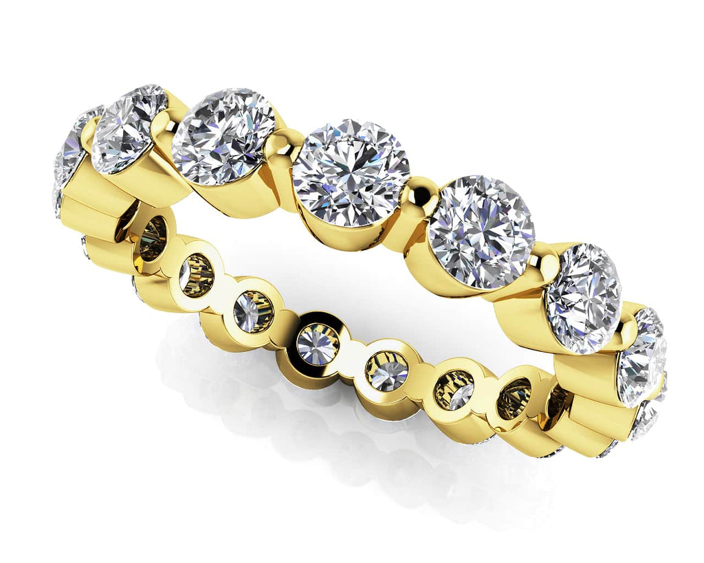 La Belle Common Prong Diamond Eternity Diamond Ring with 1.20 ct.(finished) 2.5mm - Luxury Time NYC