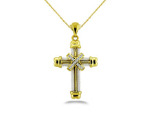 Load image into Gallery viewer, Lashed Cross Diamond Pendant with 0.35 ct.(finished) 1.75mm - Luxury Time NYC