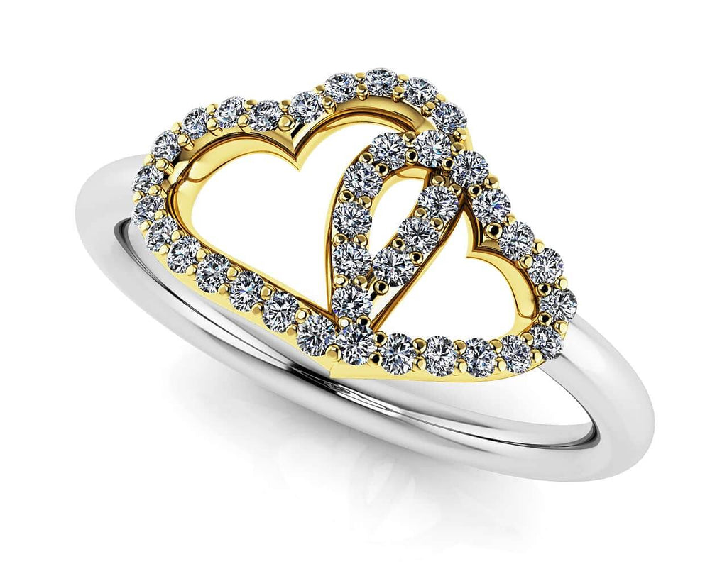 Lasting Hearts Diamond Ring with 0.19 ct.(finished) 1mm - Luxury Time NYC