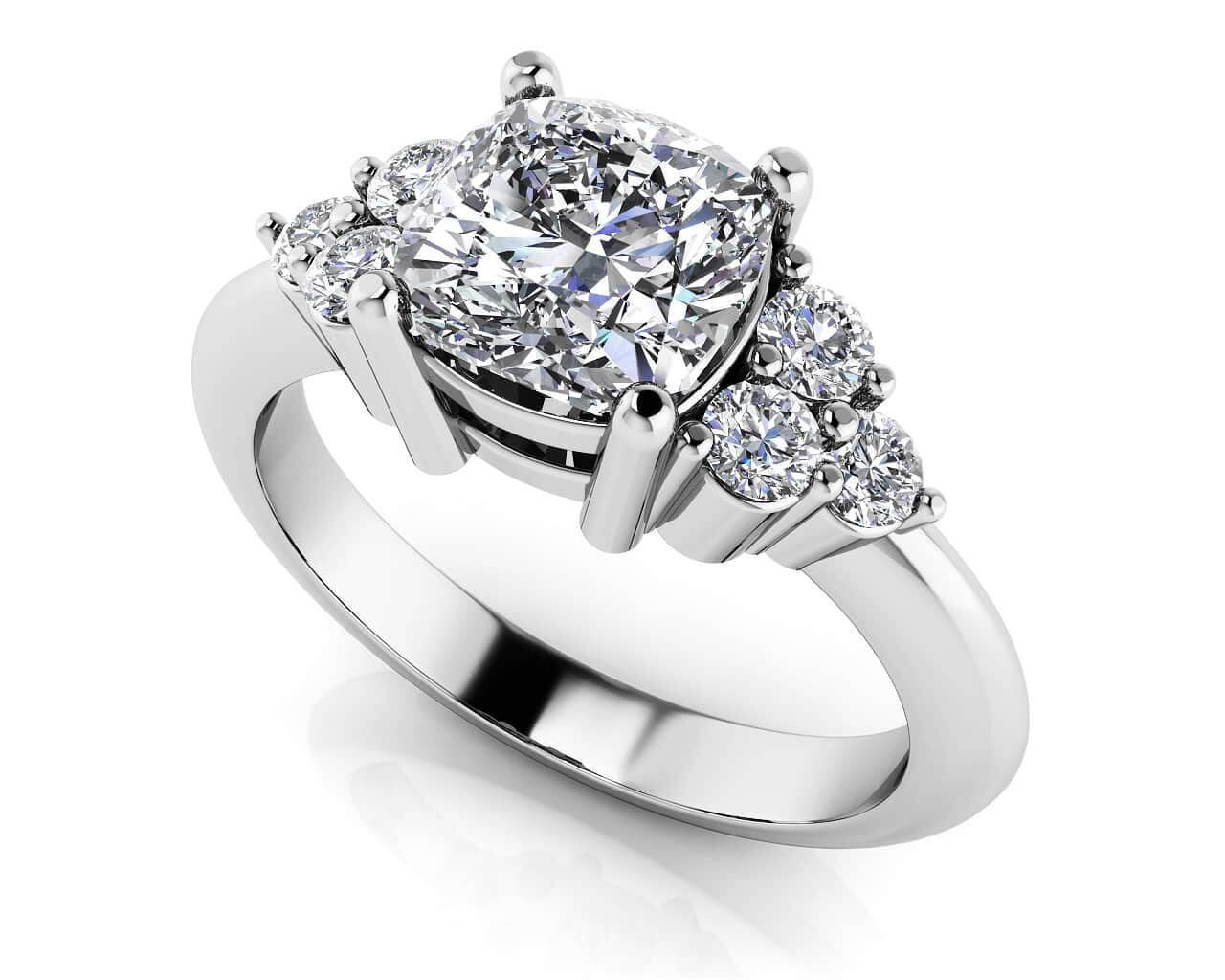 Lasting Impression Cushion Diamond Engagement Ring with 1.71 ct. (1.50 ct. center diamond) - Luxury Time NYC