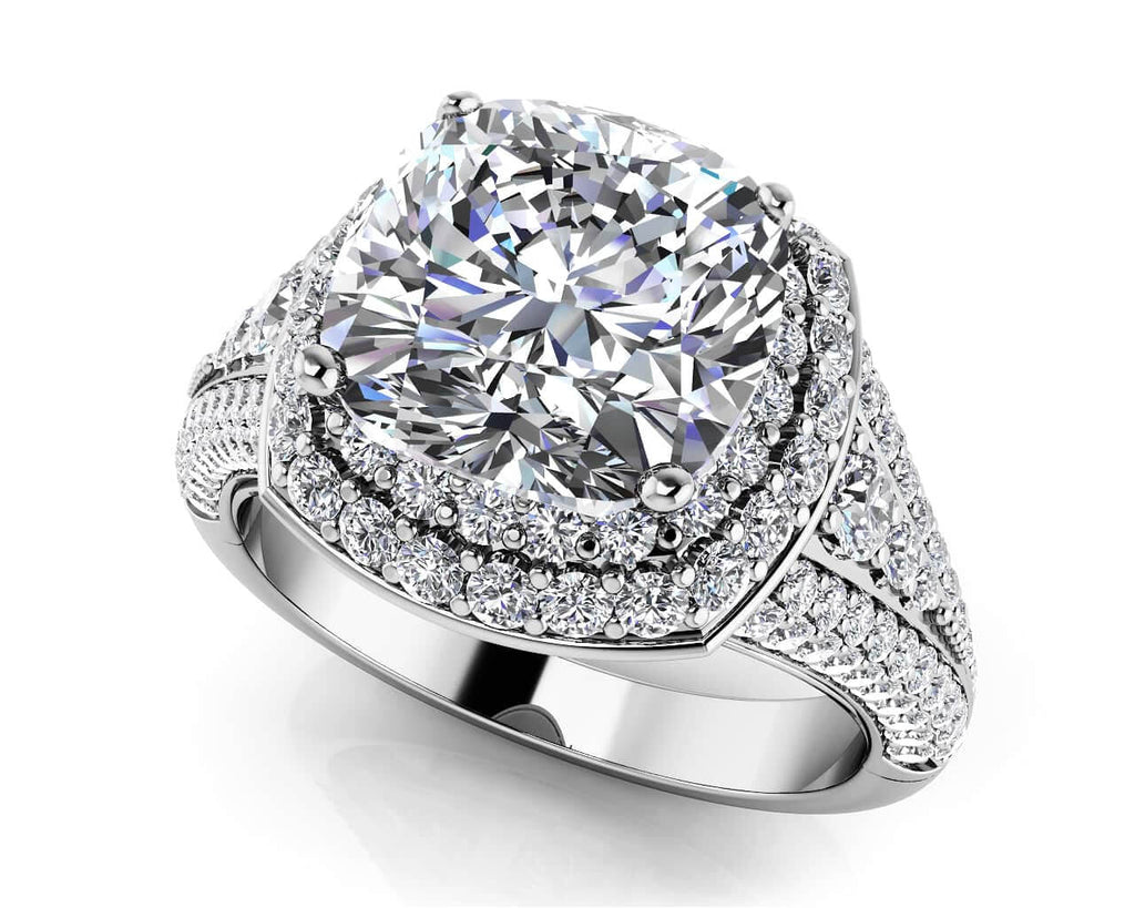 Lasting Legacy Cushion Cut Stone Shape Diamond Engagement Ring with 1.42 ct. (0.50 ct. center diamond) - Luxury Time NYC