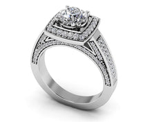 Load image into Gallery viewer, Legacy Diamond Frame Vintage Style Diamond Engagement Ring with 1.19 ct. (0.50 ct. center diamond) - Luxury Time NYC