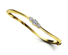 Load image into Gallery viewer, Legendary Curved Diamond Bangle with 0.26 ct.(finished) 2.5mm, 3.3mm - Luxury Time NYC