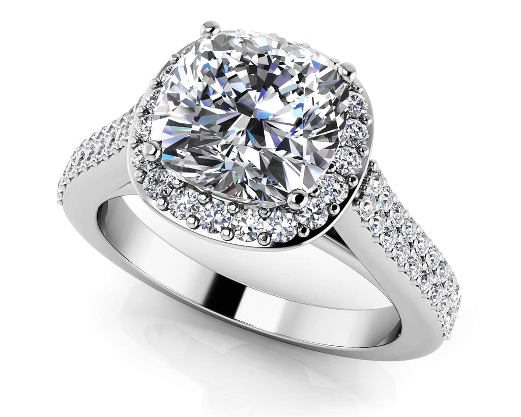 Limitless Love Cushion Cut Diamond Engagement Ring with 0.96 ct. (0.50 ct. center diamond) - Luxury Time NYC